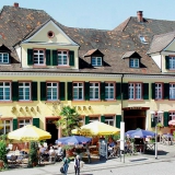 Hotel Sonne, Hauptstrasse Offenburg, Gebäude aus dem Barock, das mit wechselhafter Geschichte immer ein Gasthaus war.